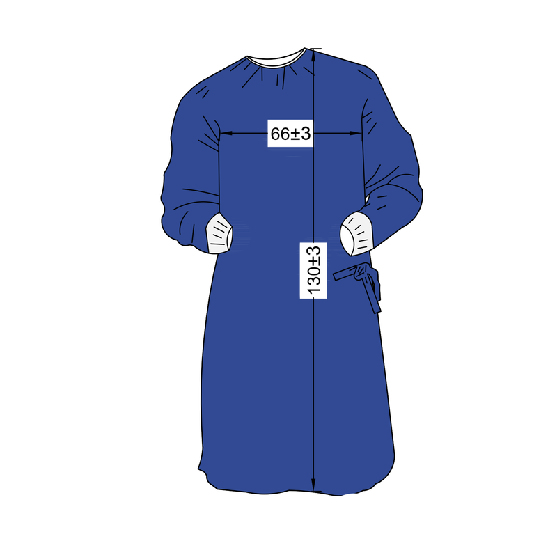 Халат медичний (хірургічний) на зав`язках, з манжетою, стерильний